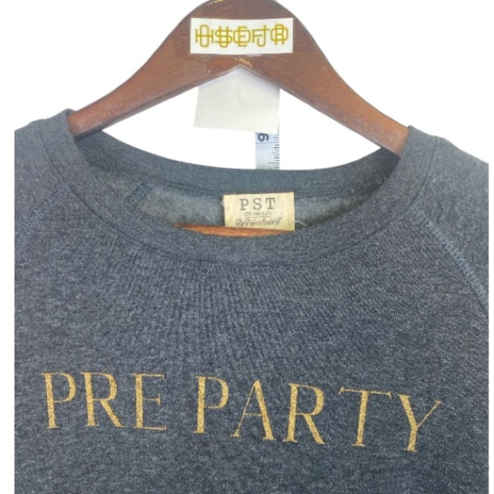 PST dark grey Pre Party soft pullover sweatshirt / Large - Picture 2 of 7